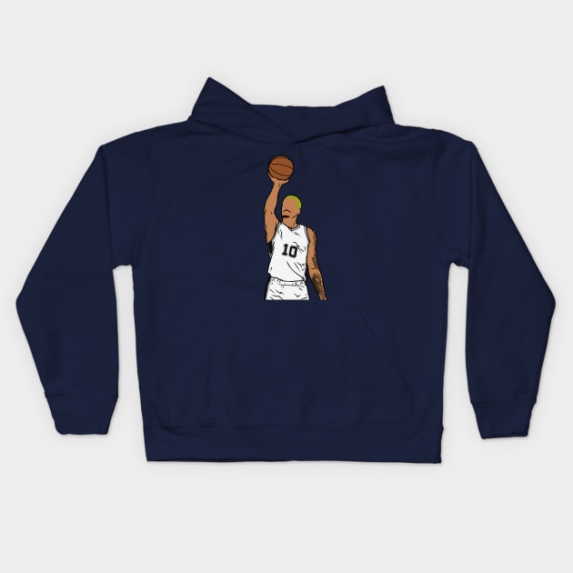 Jeremy Sochan Free Throw Kids Hoodie by rattraptees